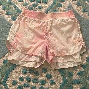 Workout shorts - Athleta Girl - Pink Tye Dye